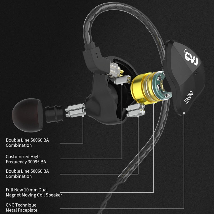 CVJ-CSN In-Ear Dual Magnetic Circuit Dynamic HIFI Wired Earphone, Style:Without Mic(Blue) - free shipping - PMC TechLife - Order now!