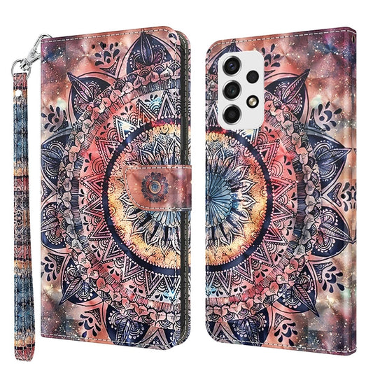 For Samsung Galaxy A52 5G / A52s 3D Painted Leather Phone Case(Colorful Mandala) - Galaxy Phone Cases by PMC Jewellery | Online Shopping South Africa | PMC Jewellery