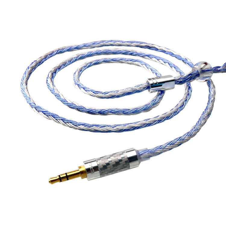 CVJ V3 1.2m 16 Cores Silver-plated 3.5mm Earphone Cable, Style:0.75mm(Silver-Blue) - Cable & Splitter by CVJ | Online Shopping South Africa | PMC Jewellery | Buy Now Pay Later Mobicred