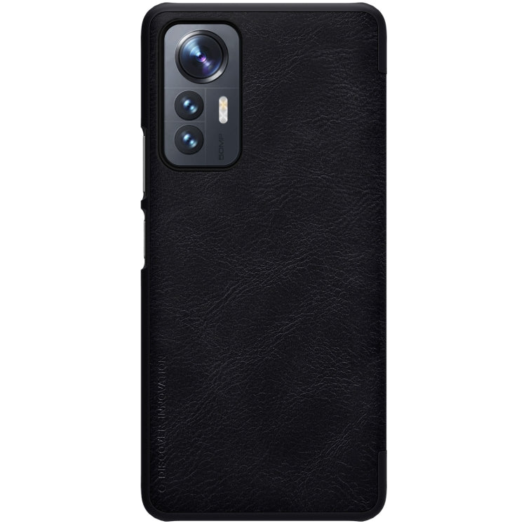 For Xiaomi 12 Lite NILLKIN QIN Series Crazy Horse Texture Leather Phone Case(Black) - Xiaomi Cases by NILLKIN | Online Shopping South Africa | PMC Jewellery