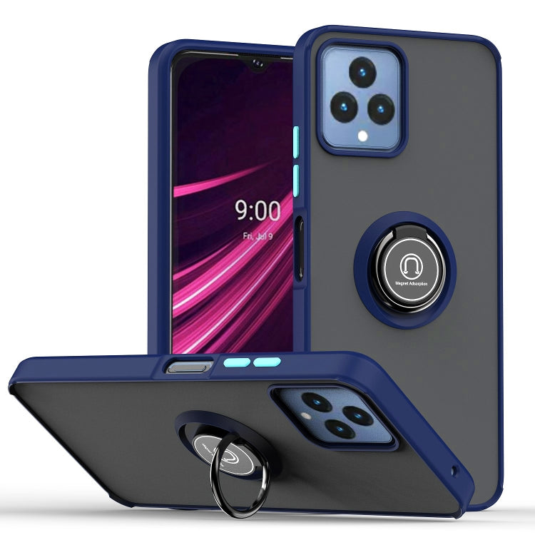 For T-Mobile REVVL 6 5G Q Shadow 1 Series TPU + PC Phone Case with Ring(Royal Blue) - More Brand by PMC Jewellery | Online Shopping South Africa | PMC Jewellery