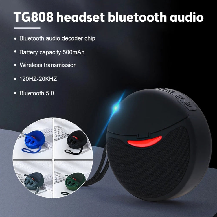 T&G TG808 2 in 1 Mini Wireless Bluetooth Speaker Wireless Headphones(Grey) - Mini Speaker by T&G | Online Shopping South Africa | PMC TechLife