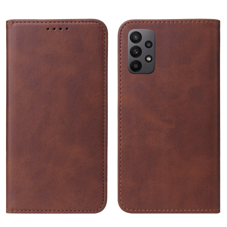 For Samsung Galaxy A23 4G Magnetic Closure Leather Phone Case(Brown) - free shipping - PMC TechLife - Order now!