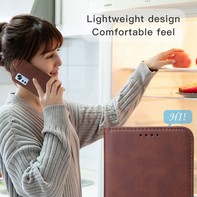 For Xiaomi 12X Magnetic Closure Leather Phone Case(Brown) - free shipping - PMC TechLife - Order now!