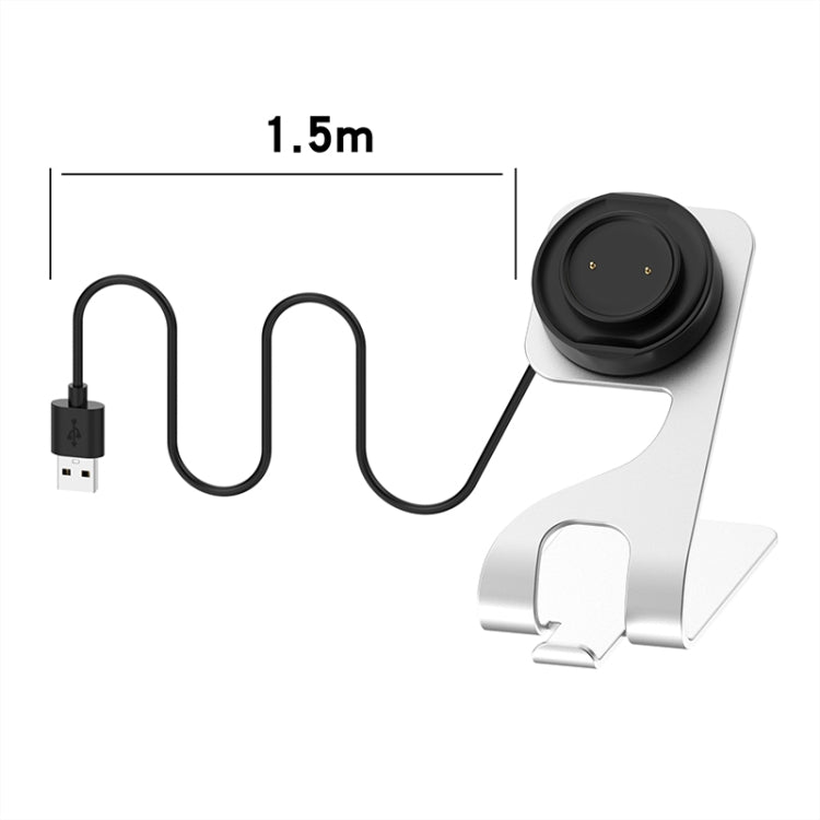 For Amazfit GTS4 Mini Rotatable Magnetic Metal Charging Base(Silver) - Charger by PMC TechLife | Online Shopping South Africa | PMC TechLife | Buy Now Pay Later Mobicred