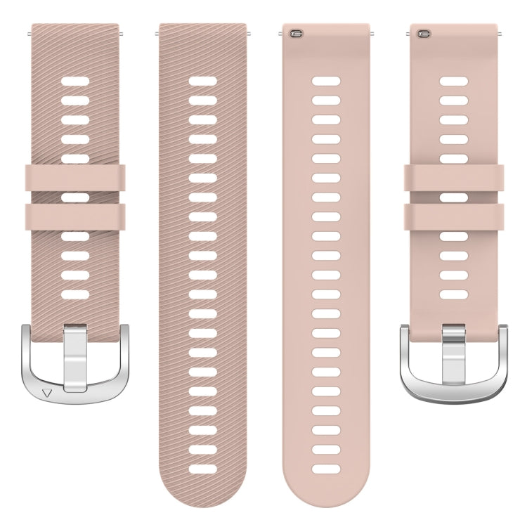 Compatible with Garmin Compatible witherunner255S 18mm Cross Textured Silicone Watch Band(Light Pink) - free shipping - PMC TechLife - Order now!