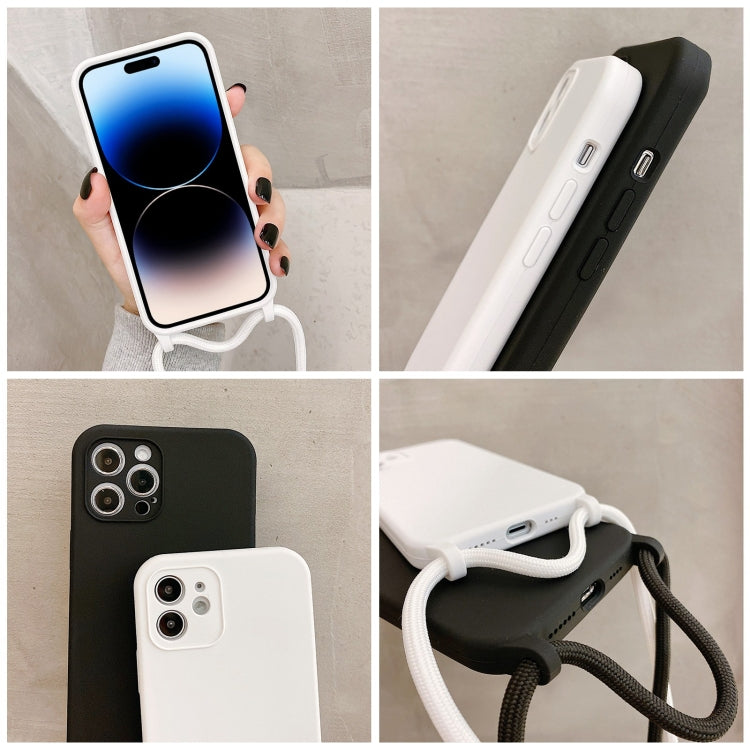 For iPhone 14 Pro Max Crossbody Lanyard Liquid Silicone Case(Black) - iPhone 14 Pro Max Cases by PMC TechLife | Online Shopping South Africa | PMC TechLife