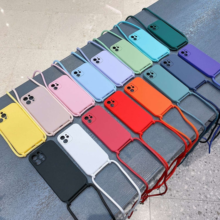 For iPhone 14 Pro Max Crossbody Lanyard Liquid Silicone Case(Yellow) - iPhone 14 Pro Max Cases by PMC TechLife | Online Shopping South Africa | PMC TechLife
