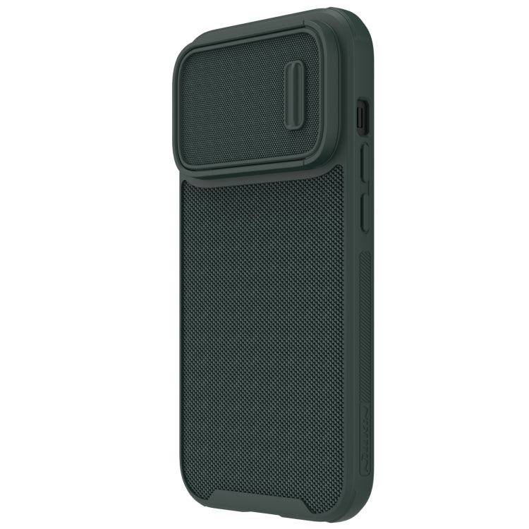 For iPhone 14 Pro NILLKIN 3D Textured Camshield PC + TPU Phone Case(Green) - iPhone 14 Pro Cases by NILLKIN | Online Shopping South Africa | PMC Jewellery