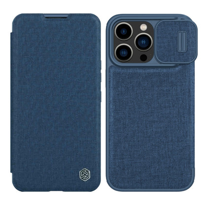 For iPhone 14 Pro Max NILLKIN QIN Series Pro Leather Phone Case(Blue) - iPhone 14 Pro Max Cases by NILLKIN | Online Shopping South Africa | PMC Jewellery