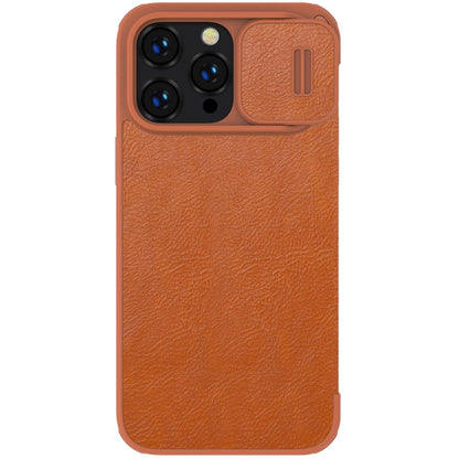 For iPhone 14 Pro NILLKIN QIN Series Pro Crazy Horse Texture Leather Case(Brown) - iPhone 14 Pro Cases by NILLKIN | Online Shopping South Africa | PMC Jewellery