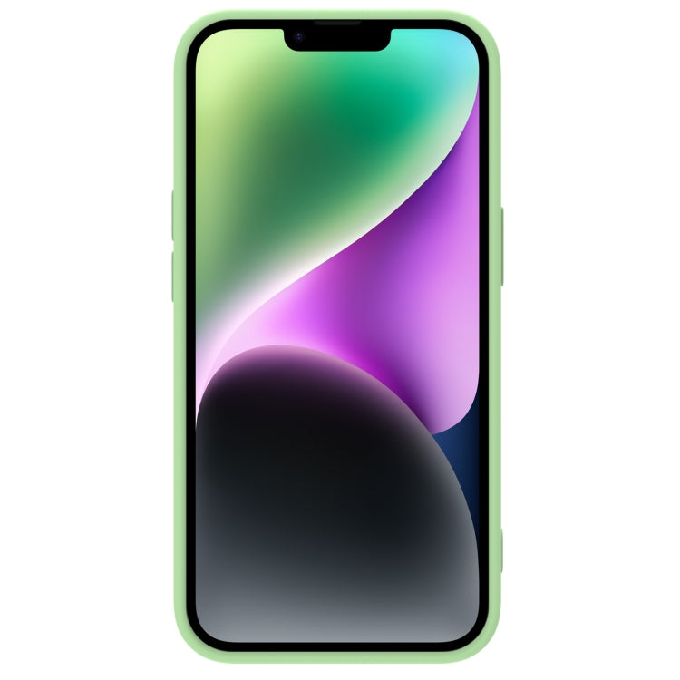 For iPhone 14 NILLKIN CamShield MagSafe Liquid Silicone Phone Case(Green) - iPhone 14 Cases by NILLKIN | Online Shopping South Africa | PMC Jewellery