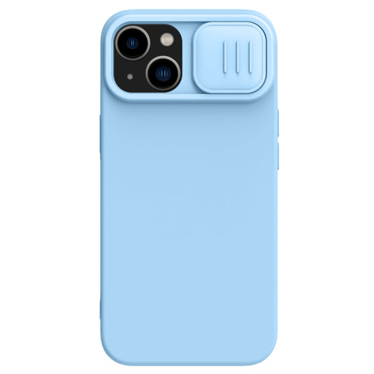 For iPhone 14 Plus NILLKIN CamShield MagSafe Liquid Silicone Phone Case (Sky Blue) - iPhone 14 Plus Cases by NILLKIN | Online Shopping South Africa | PMC Jewellery