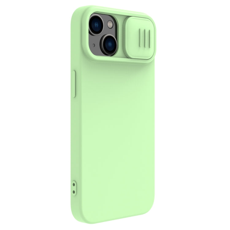 For iPhone 14 NILLKIN CamShield Liquid Silicone Phone Case(Green) - iPhone 14 Cases by NILLKIN | Online Shopping South Africa | PMC Jewellery