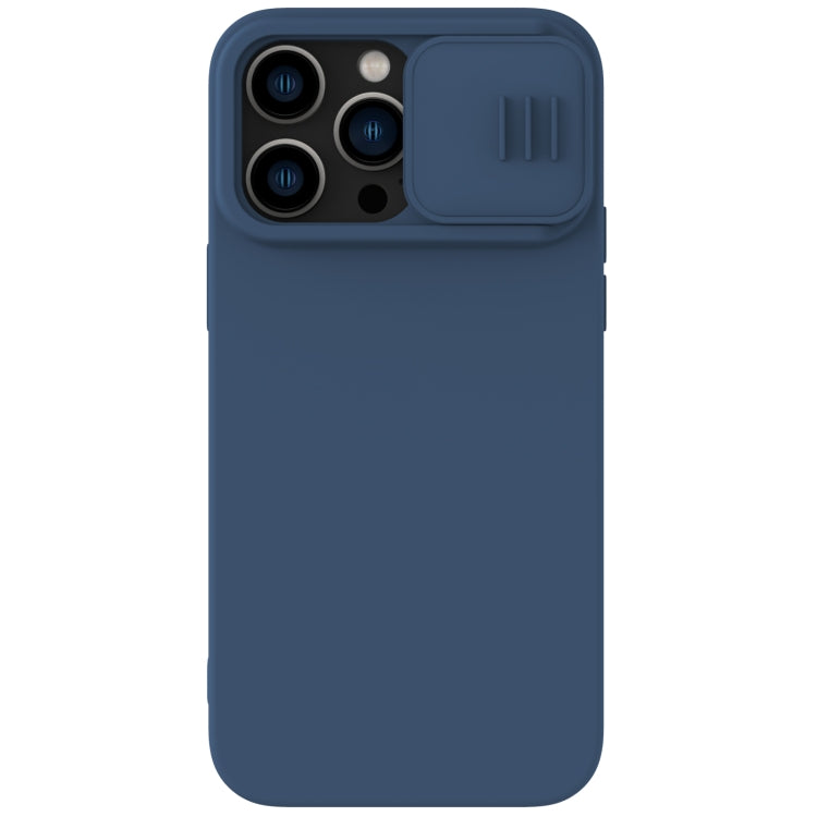 For iPhone 14 Pro NILLKIN CamShield Liquid Silicone Phone Case(Blue) - iPhone 14 Pro Cases by NILLKIN | Online Shopping South Africa | PMC Jewellery