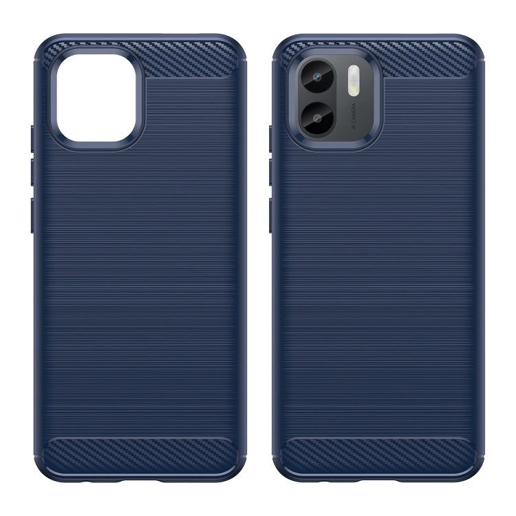For Xiaomi Redmi A1 Brushed Texture Carbon Fiber TPU Phone Case(Blue) - free shipping - PMC TechLife - Order now!