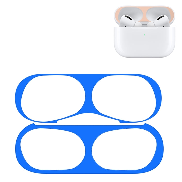 For Apple AirPods Pro 2 Wireless Earphone Protective Case Metal Sticker(Blue) - Protective Sticker by PMC Jewellery | Online Shopping South Africa | PMC Jewellery