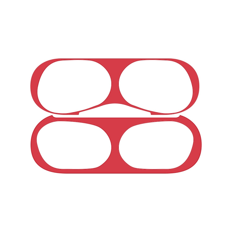 For Apple AirPods Pro 2 Wireless Earphone Protective Case Metal Sticker(Red) - Protective Sticker by PMC TechLife | Online Shopping South Africa | PMC TechLife