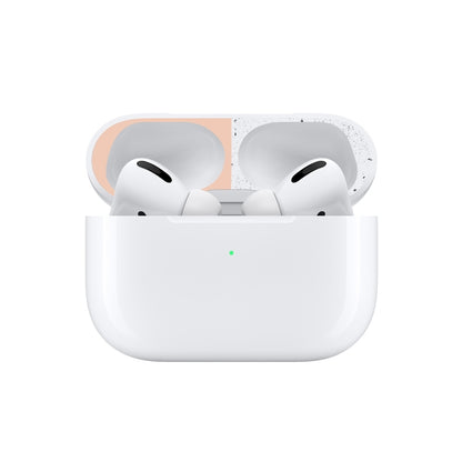 For Apple AirPods Pro 2 Wireless Earphone Protective Case Metal Sticker(Flesh Color) - Protective Sticker by PMC Jewellery | Online Shopping South Africa | PMC Jewellery