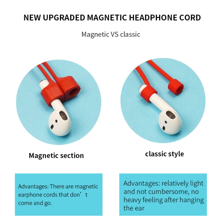 For AirPods Pro 2 Bluetooth Headset Anti-lost Rope Magnetic Silicone Lanyard(Red) - Anti-lost & Holder by PMC TechLife | Online Shopping South Africa | PMC TechLife | Buy Now Pay Later Mobicred