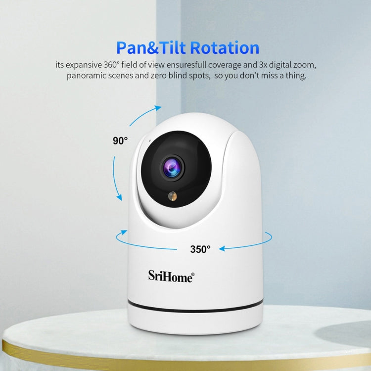 SriHome SH042 2.0MP 1080P HD AI WiFi Pan-tilt Surveillance Camera(EU Plug) - Wireless Camera by SriHome | Online Shopping South Africa | PMC Jewellery