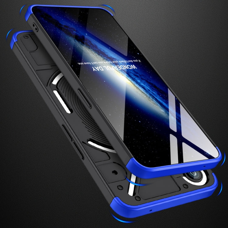 For Nothing Phone 1 GKK Three Stage Splicing Full Coverage PC Phone Case(Black Blue) - More Brand by GKK | Online Shopping South Africa | PMC TechLife | Buy Now Pay Later Mobicred