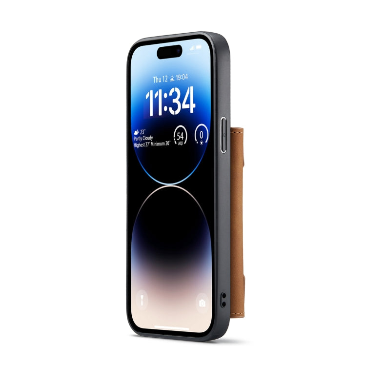 For iPhone 14 Pro Max DG.MING M2 Series 3-Fold Card Bag Leather Case(Brown) - iPhone 14 Pro Max Cases by DG.MING | Online Shopping South Africa | PMC TechLife | Buy Now Pay Later Mobicred