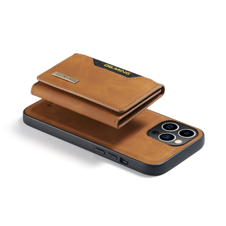 For iPhone 14 Pro Max DG.MING M2 Series 3-Fold Card Bag Leather Case(Brown) - iPhone 14 Pro Max Cases by DG.MING | Online Shopping South Africa | PMC TechLife | Buy Now Pay Later Mobicred