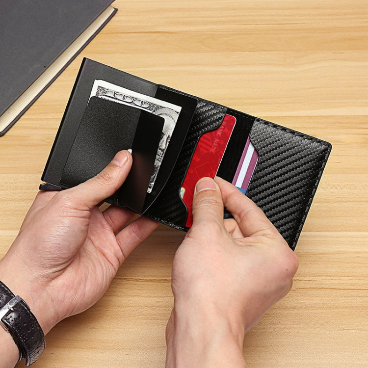 C1804H1 RFID Carbon Fiber Wallet For Men(Brown) - Antimagnetic RFID Package by PMC TechLife | Online Shopping South Africa | PMC TechLife | Buy Now Pay Later Mobicred