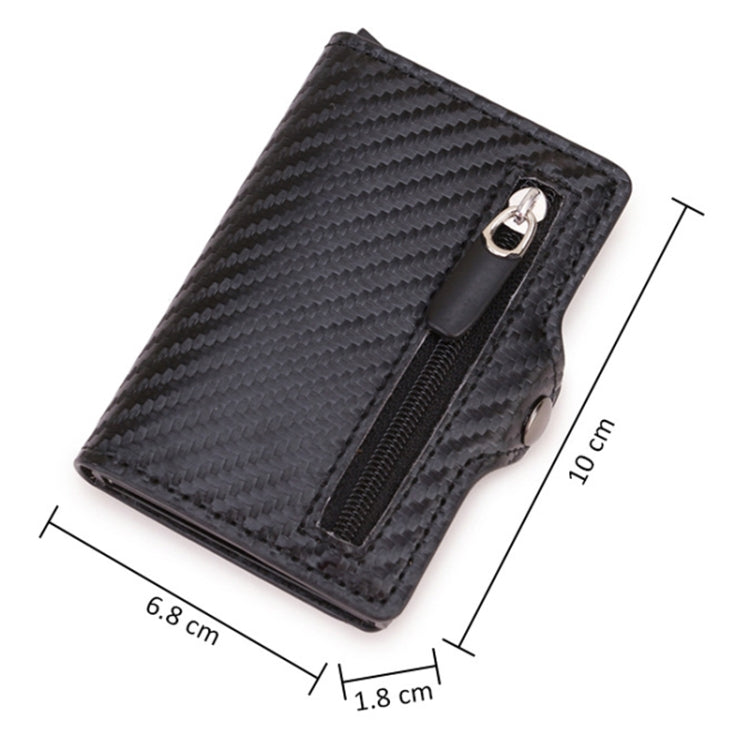 C1911H9 RFID Multi-card PU Leather Metal Card Package(Carbon Fibers Black) - Antimagnetic RFID Package by PMC TechLife | Online Shopping South Africa | PMC TechLife | Buy Now Pay Later Mobicred