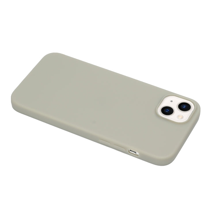 For iPhone 14 Solid Color Frosted Silicone Phone Case(Grey) - free shipping - PMC TechLife - Order now!