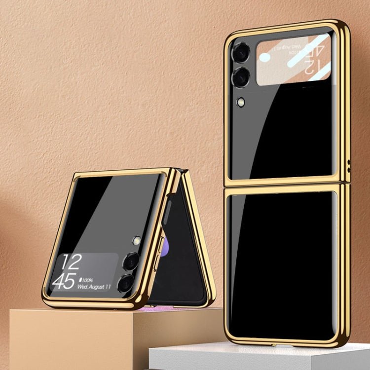 For Samsung Galaxy Z Flip4 GKK Integrated Electroplating Painted Glass Phone Case(Black) - free shipping - PMC TechLife - Order now!