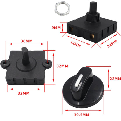 Type B 2 Pair 4 Gear 3 Speed Rotary Switch Fan Heater Speed Selector - Others by PMC Jewellery | Online Shopping South Africa | PMC Jewellery