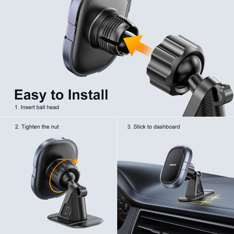 JOYROOM JR-ZS311 Super Stable Dashboard Magnetic Phone Car Mount(Space Grey) - Car Holders by JOYROOM | Online Shopping South Africa | PMC Jewellery