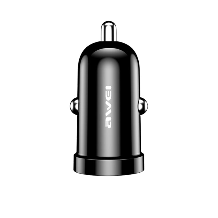 awei C-826 Mini Dual USB 2.4A Car Charger(Black) - Car Charger by awei | Online Shopping South Africa | PMC Jewellery