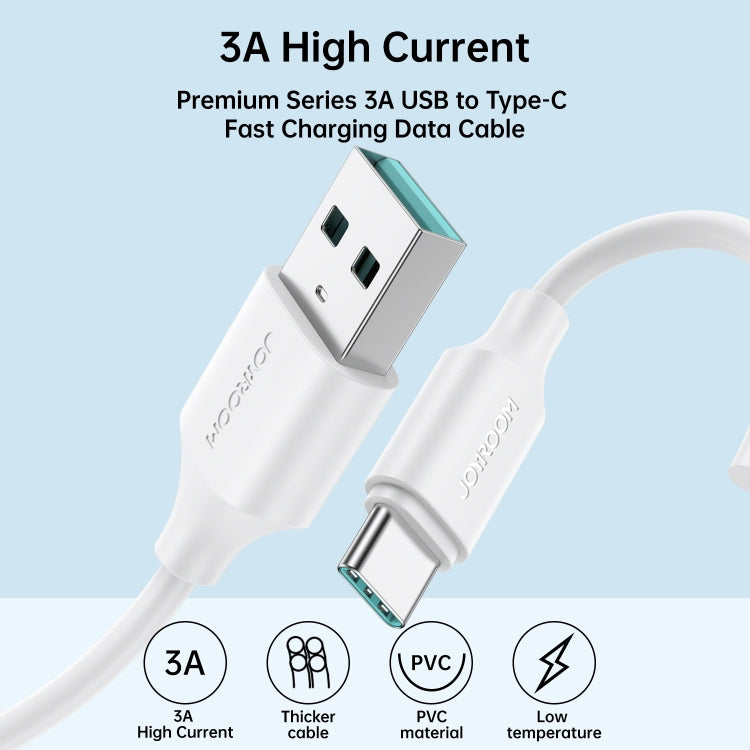 JOYROOM S-UC027A9 3A USB to USB-C/Type-C Fast Charging Data Cable, Length:1m(White) - USB-C & Type-C Cable by JOYROOM | Online Shopping South Africa | PMC Jewellery