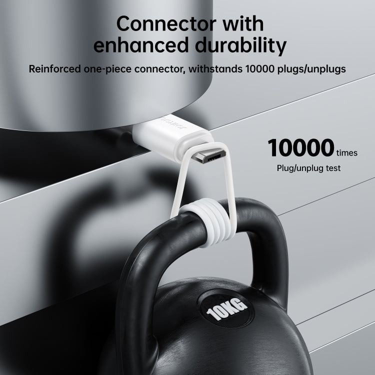 JOYROOM S-UM018A9 2.4A USB to Micro USB Fast Charging Data Cable, Length:1m(White) - Micro USB Cable by JOYROOM | Online Shopping South Africa | PMC TechLife | Buy Now Pay Later Mobicred