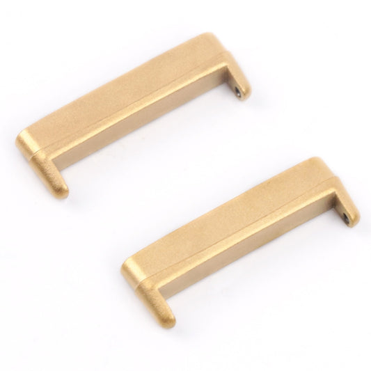 For Fitbit Versa 4 / Sense 2 1 Pair Universal Metal Watch Band Connectors(Gold) -  by PMC Jewellery | Online Shopping South Africa | PMC Jewellery