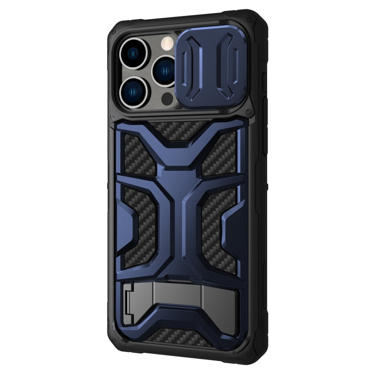 For iPhone 14 Pro Max NILLKIN Sliding Camera Cover Design TPU + PC Phone Case(Blue) - free shipping - PMC TechLife - Order now!