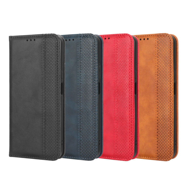 For Xiaomi Poco M5 Magnetic Buckle Retro Texture Leather Phone Case(Brown) - free shipping - PMC TechLife - Order now!