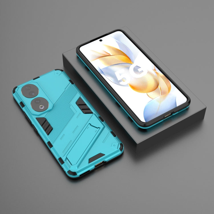 For Honor 90 Punk Armor PC + TPU Phone Case with Holder(Blue) - free shipping - PMC TechLife - Order now!