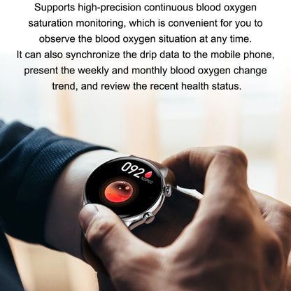 Ochstin 5HK8 Pro 1.36 inch Round Screen Blood Oxygen Blood Pressure Monitoring Bluetooth Smart Watch, Strap:Silicone(Silver) - Smart Watches by OCHSTIN | Online Shopping South Africa | PMC Jewellery | Buy Now Pay Later Mobicred