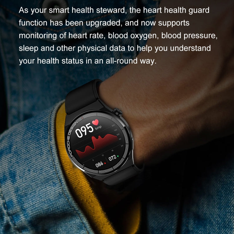 Ochstin 5HK46P 1.36 inch Round Screen Silicone Strap Smart Watch with Bluetooth Call Function(Black+Black) - free shipping - PMC TechLife - Order now!