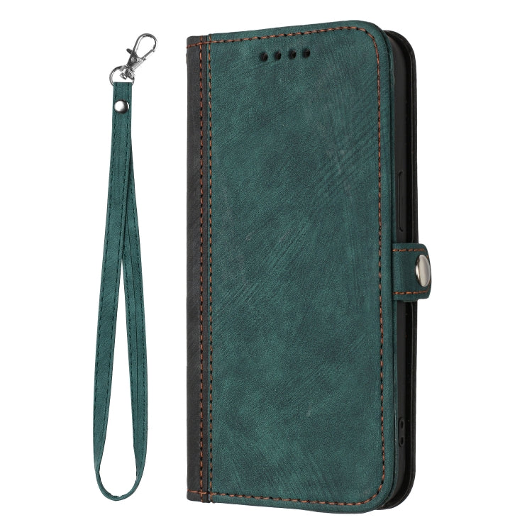 For Samsung Galaxy A21s Side Buckle Double Fold Hand Strap Leather Phone Case(Dark Green) - free shipping - PMC TechLife - Order now!