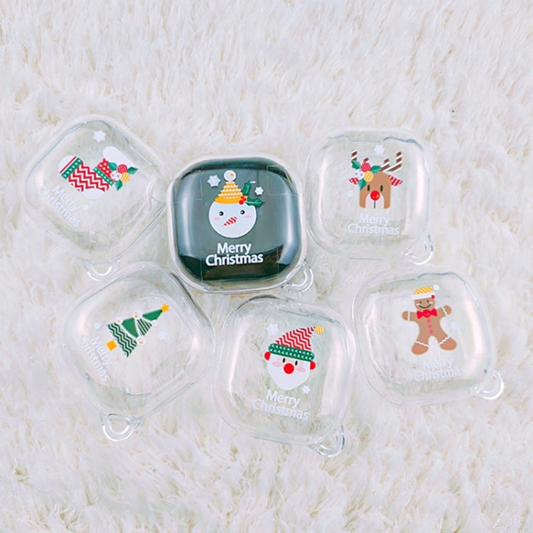 For Samsung Galaxy Buds Live Christmas Transparent TPU Earphone Case(Santa Claus) - Samsung Earphone Case by PMC Jewellery | Online Shopping South Africa | PMC Jewellery