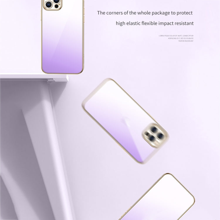For iPhone 14 SULADA Iridescence Series Plating Transparent Gradient Phone Case(Pink) - iPhone 14 Cases by SULADA | Online Shopping South Africa | PMC TechLife | Buy Now Pay Later Mobicred