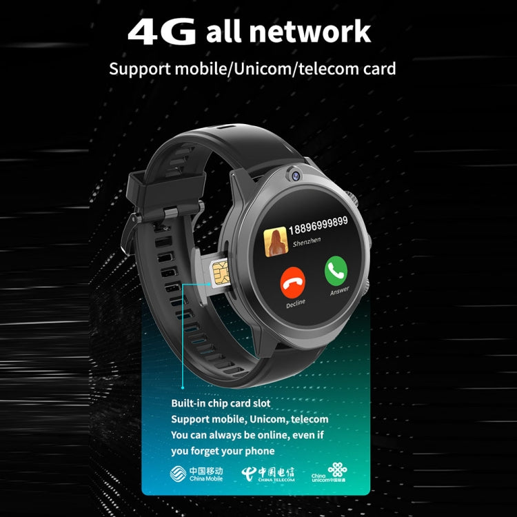 Rogbid Brave 2 1.45 inch TFT Screen Android 9.0 LTE 4G Smart Watch, Support Face Recognition(Black) - free shipping - PMC TechLife - Order now!