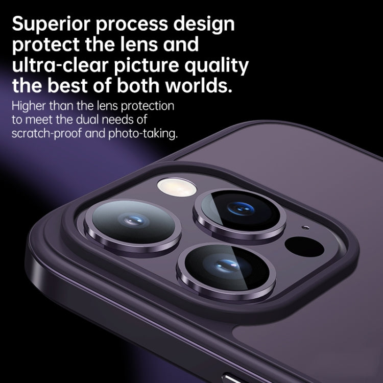 For iPhone 14 Pro SULADA Metal Frame + Nano Glass + TPU Phone Case(Dark Blue) - iPhone 14 Pro Cases by SULADA | Online Shopping South Africa | PMC Jewellery