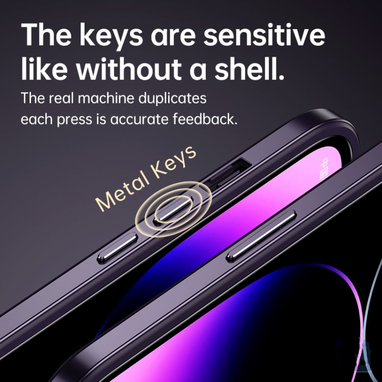 For iPhone 14 Pro SULADA Metal Frame + Nano Glass + TPU Phone Case(Silver) - free shipping - PMC TechLife - Order now!