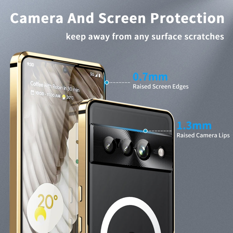 For Google Pixel 7 Pro MagSafe Magnetic Frosted Metal Phone Case(Gold) - free shipping - PMC TechLife - Order now!
